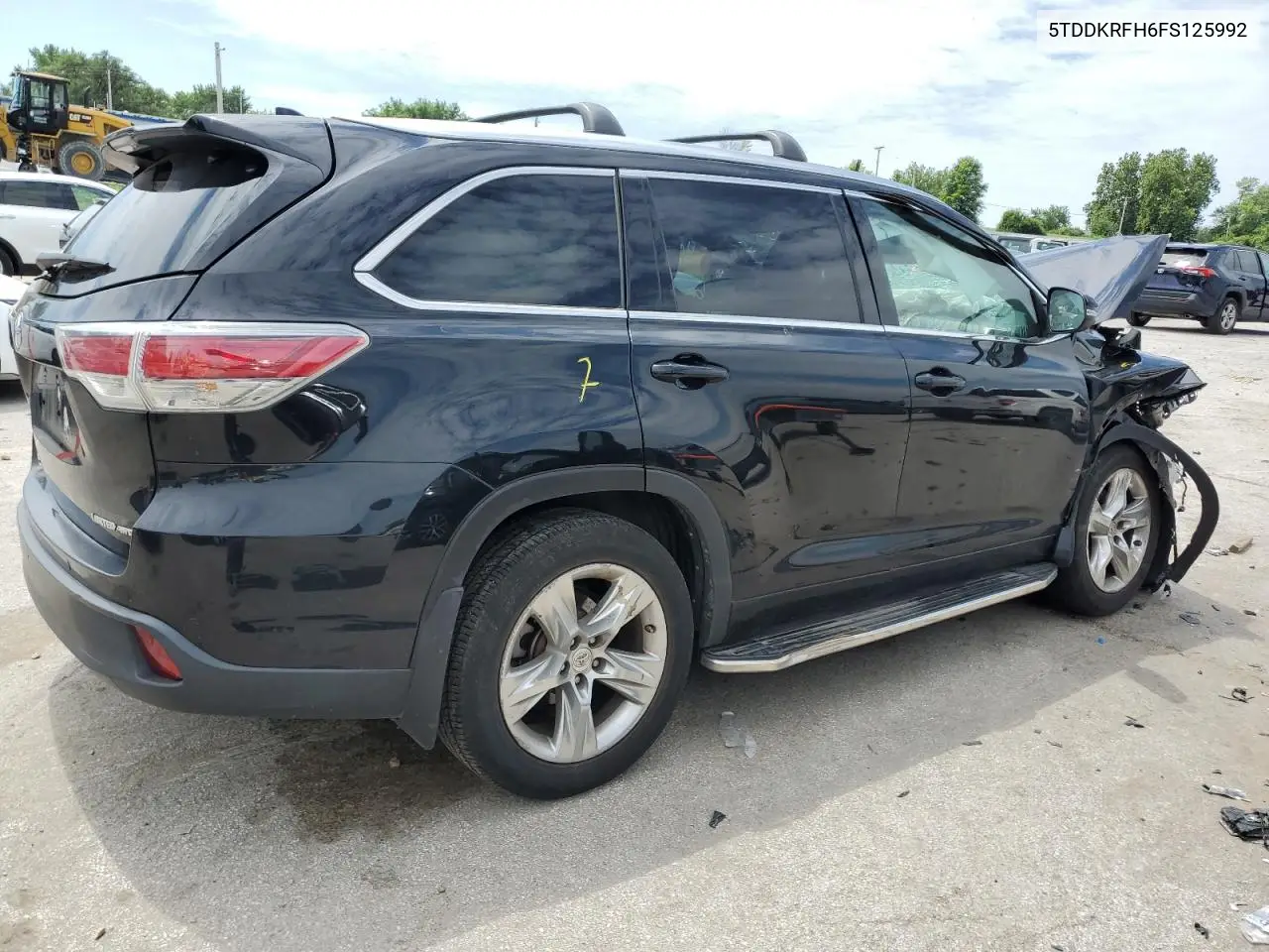 2015 Toyota Highlander Limited VIN: 5TDDKRFH6FS125992 Lot: 63055375