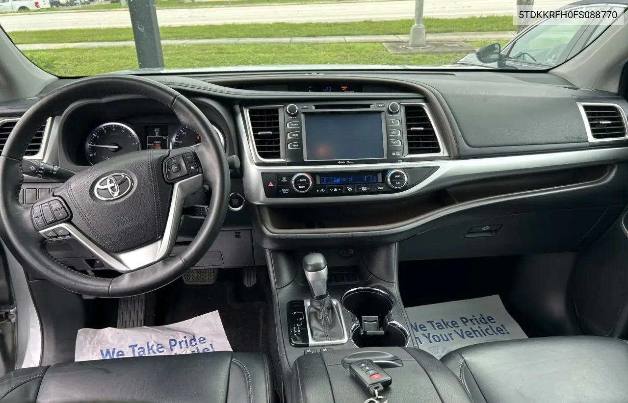 2015 Toyota Highlander Xle VIN: 5TDKKRFH0FS088770 Lot: 63278875