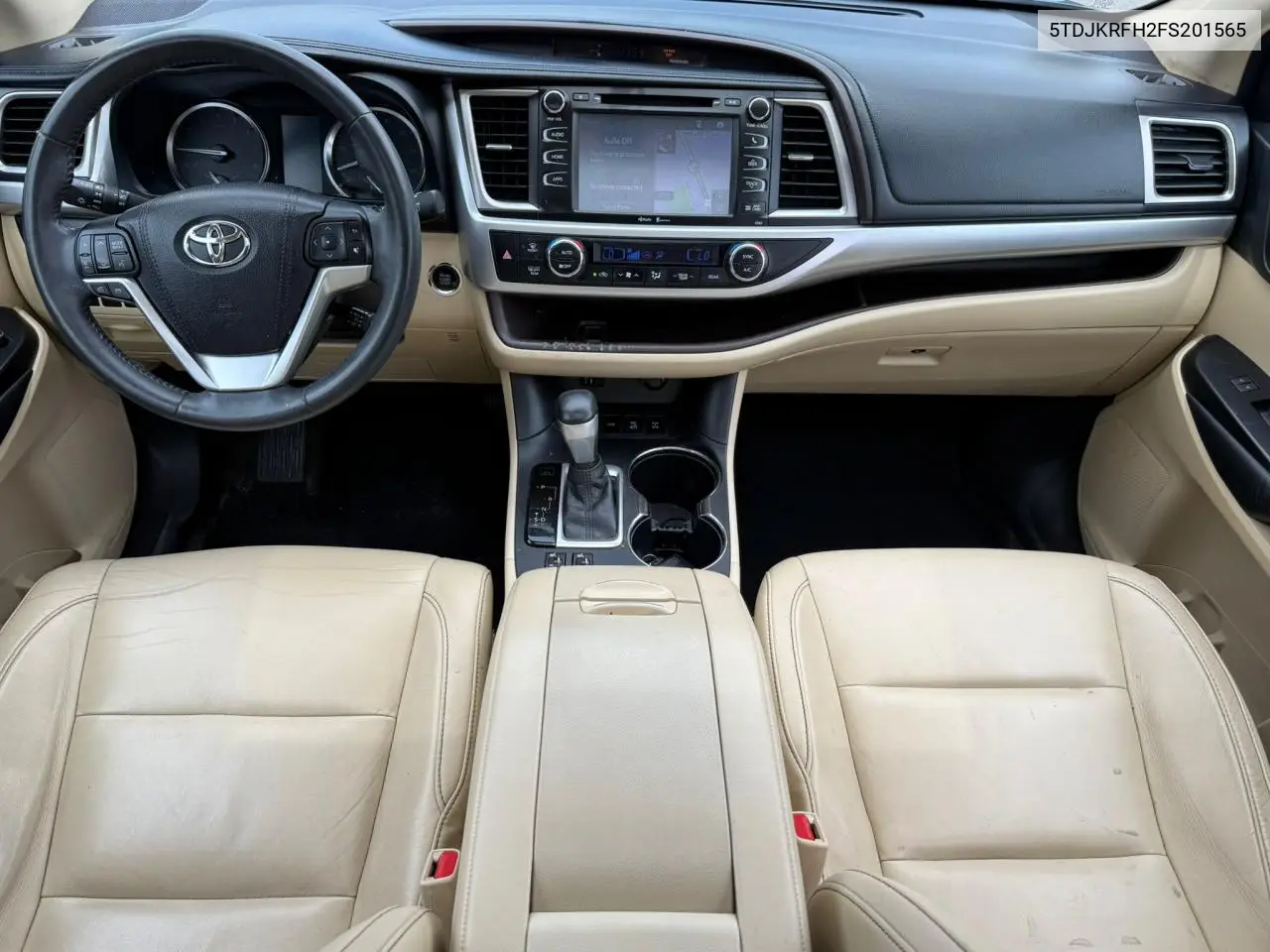 2015 Toyota Highlander Xle VIN: 5TDJKRFH2FS201565 Lot: 63618945