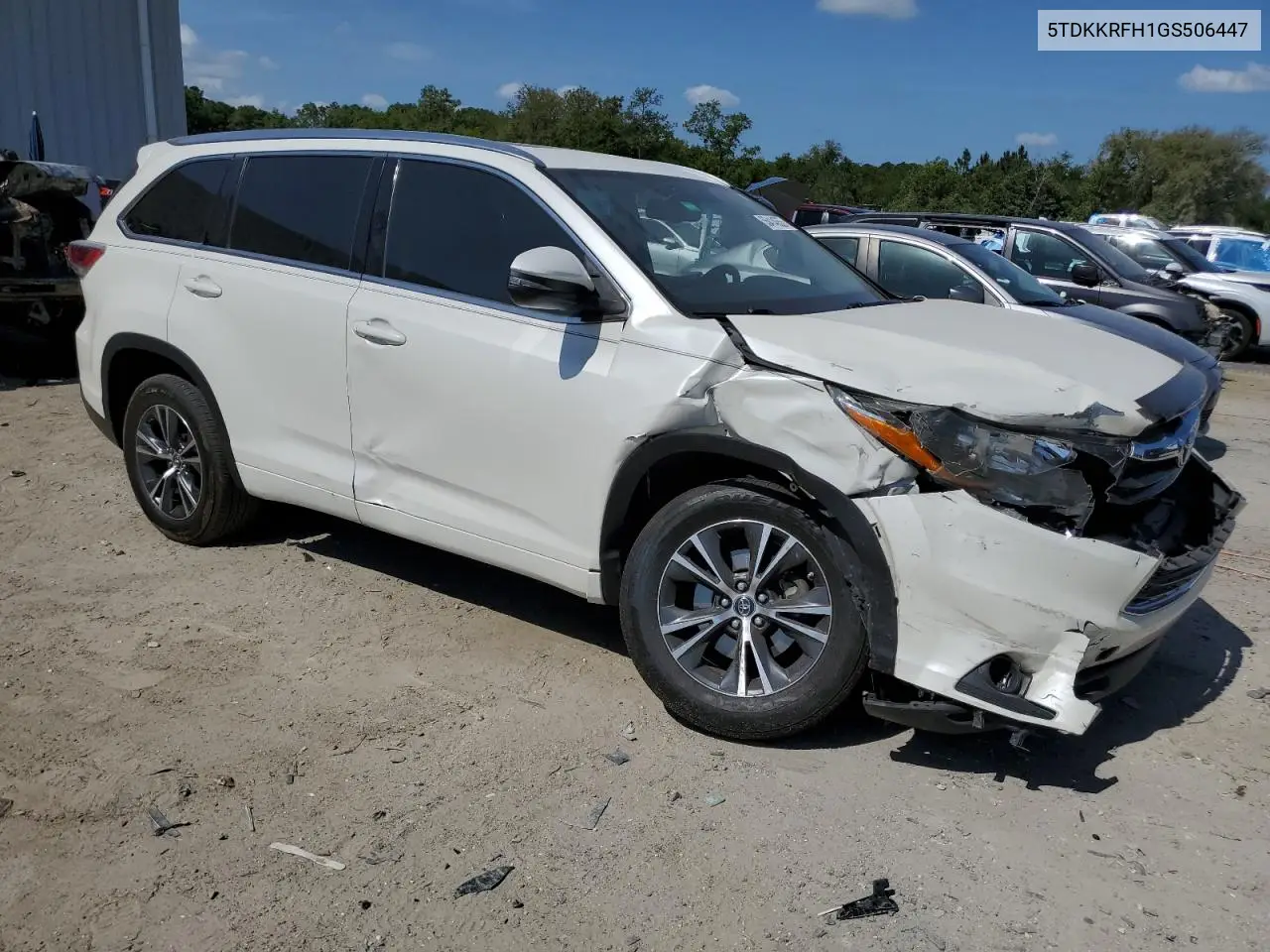 2016 Toyota Highlander Xle VIN: 5TDKKRFH1GS506447 Lot: 55414655
