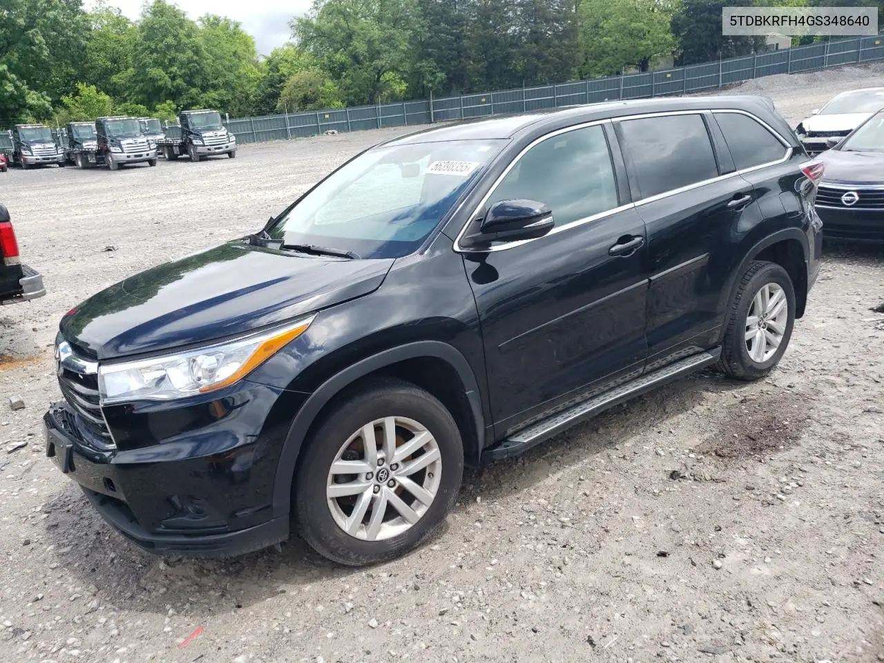 2016 Toyota Highlander Le VIN: 5TDBKRFH4GS348640 Lot: 56398355