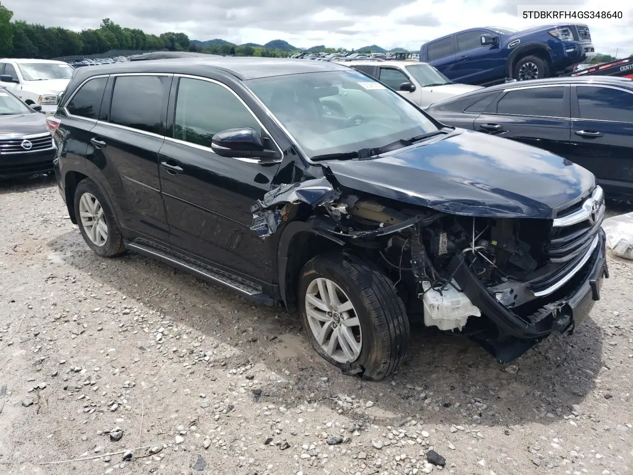 2016 Toyota Highlander Le VIN: 5TDBKRFH4GS348640 Lot: 56398355