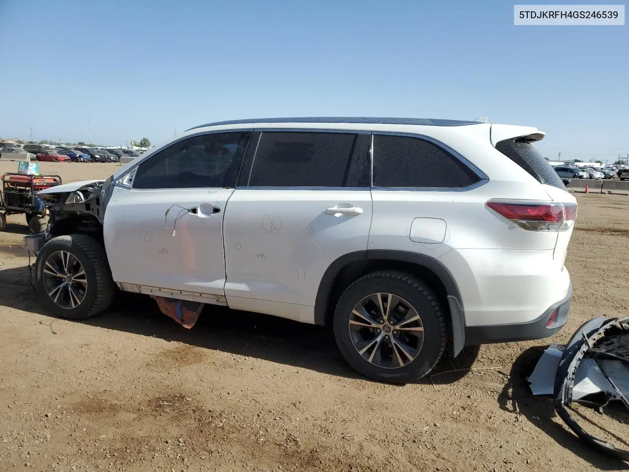 2016 Toyota Highlander Xle VIN: 5TDJKRFH4GS246539 Lot: 56583125