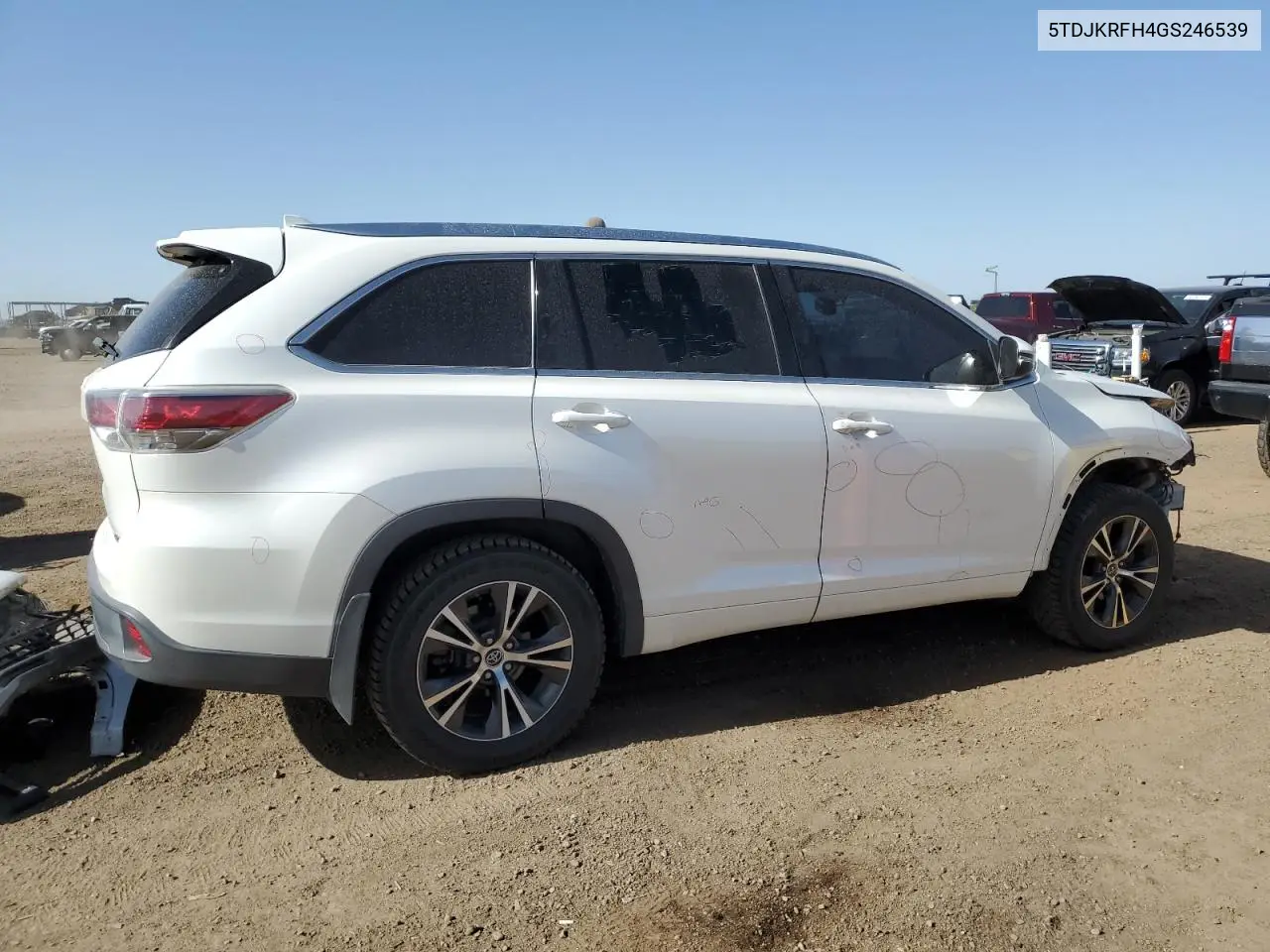 2016 Toyota Highlander Xle VIN: 5TDJKRFH4GS246539 Lot: 56583125