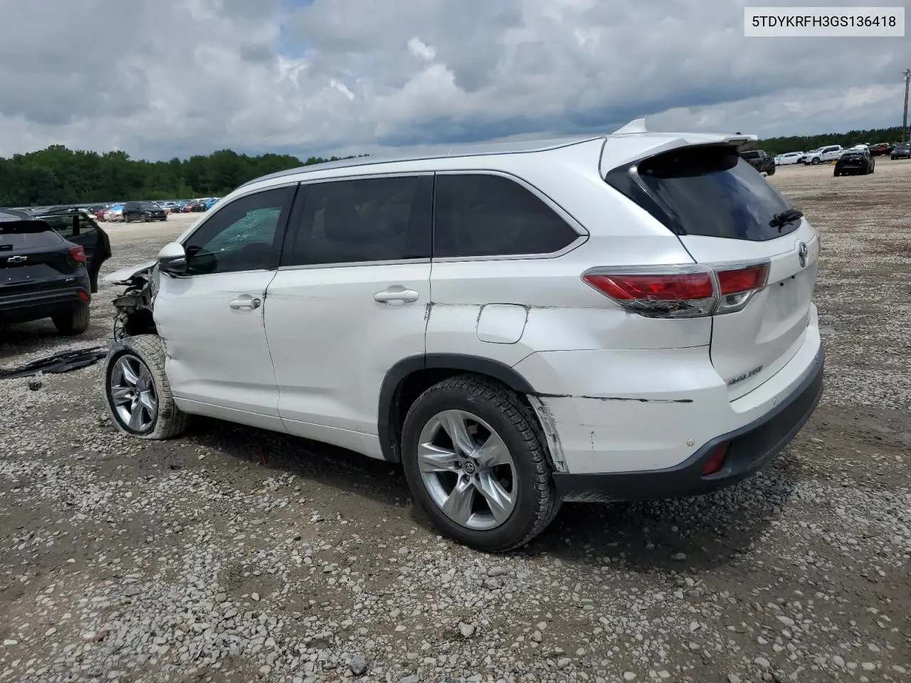 2016 Toyota Highlander Limited VIN: 5TDYKRFH3GS136418 Lot: 56727875