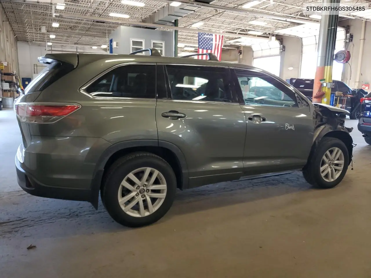 2016 Toyota Highlander Le VIN: 5TDBKRFH6GS306485 Lot: 56732295