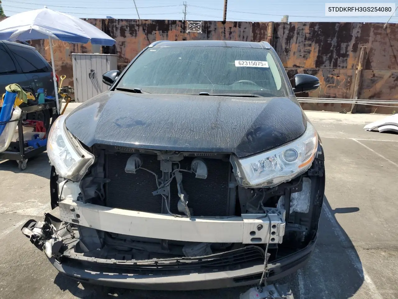 2016 Toyota Highlander Limited VIN: 5TDDKRFH3GS254080 Lot: 62315075