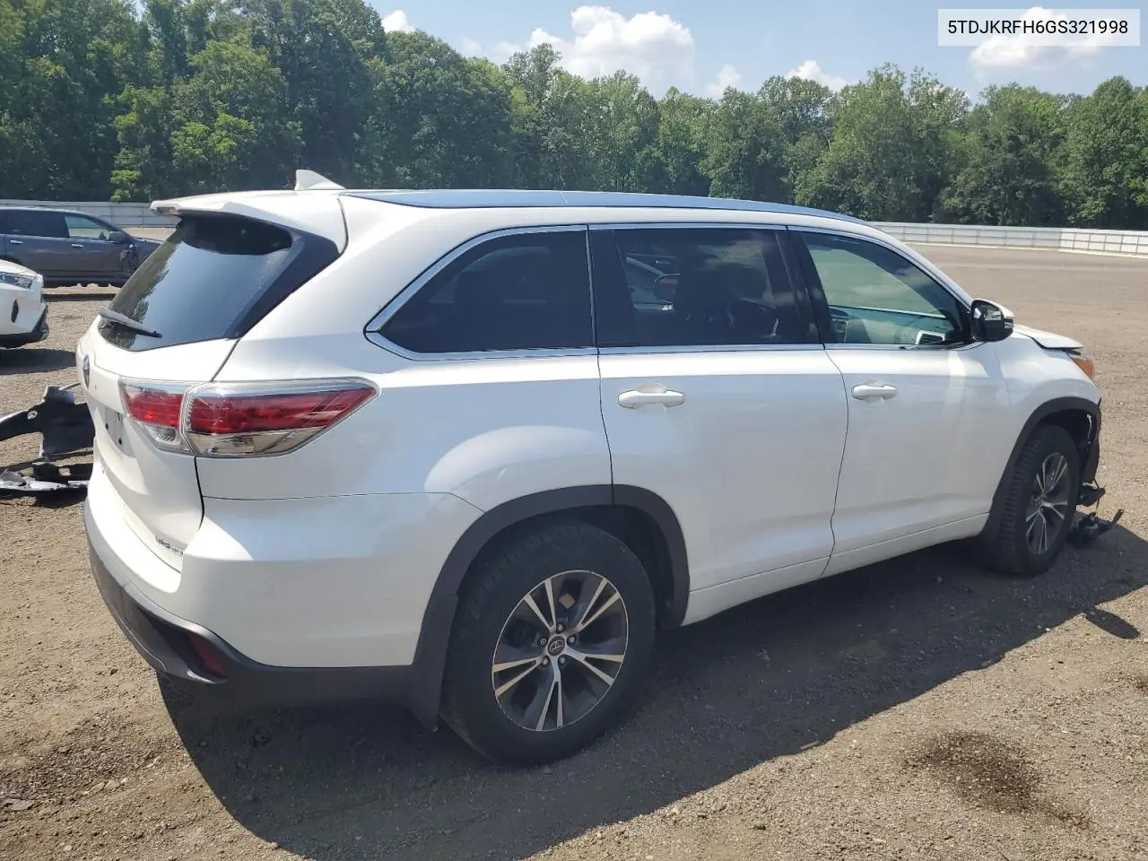 2016 Toyota Highlander Xle VIN: 5TDJKRFH6GS321998 Lot: 62785245