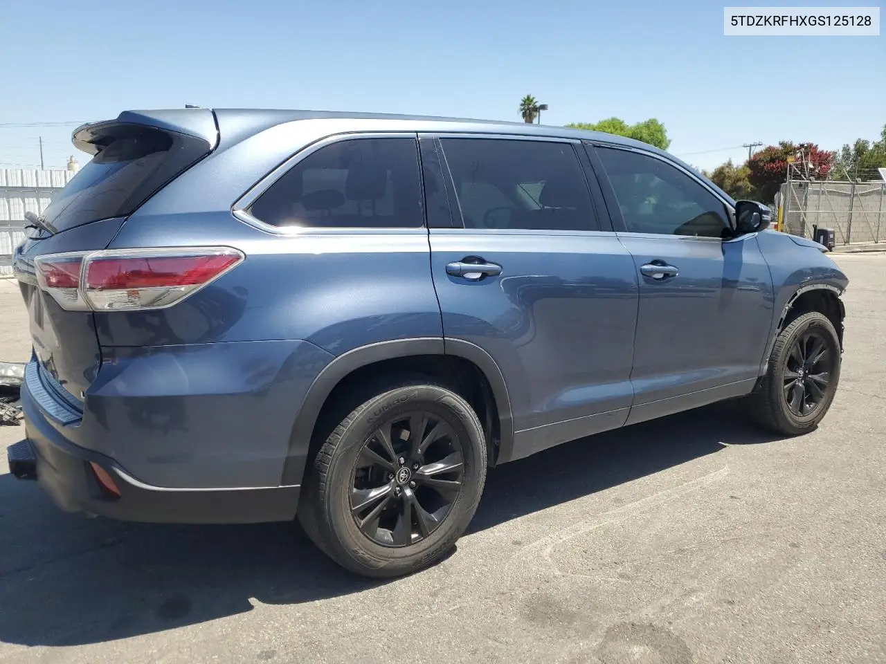 2016 Toyota Highlander Le VIN: 5TDZKRFHXGS125128 Lot: 62958015