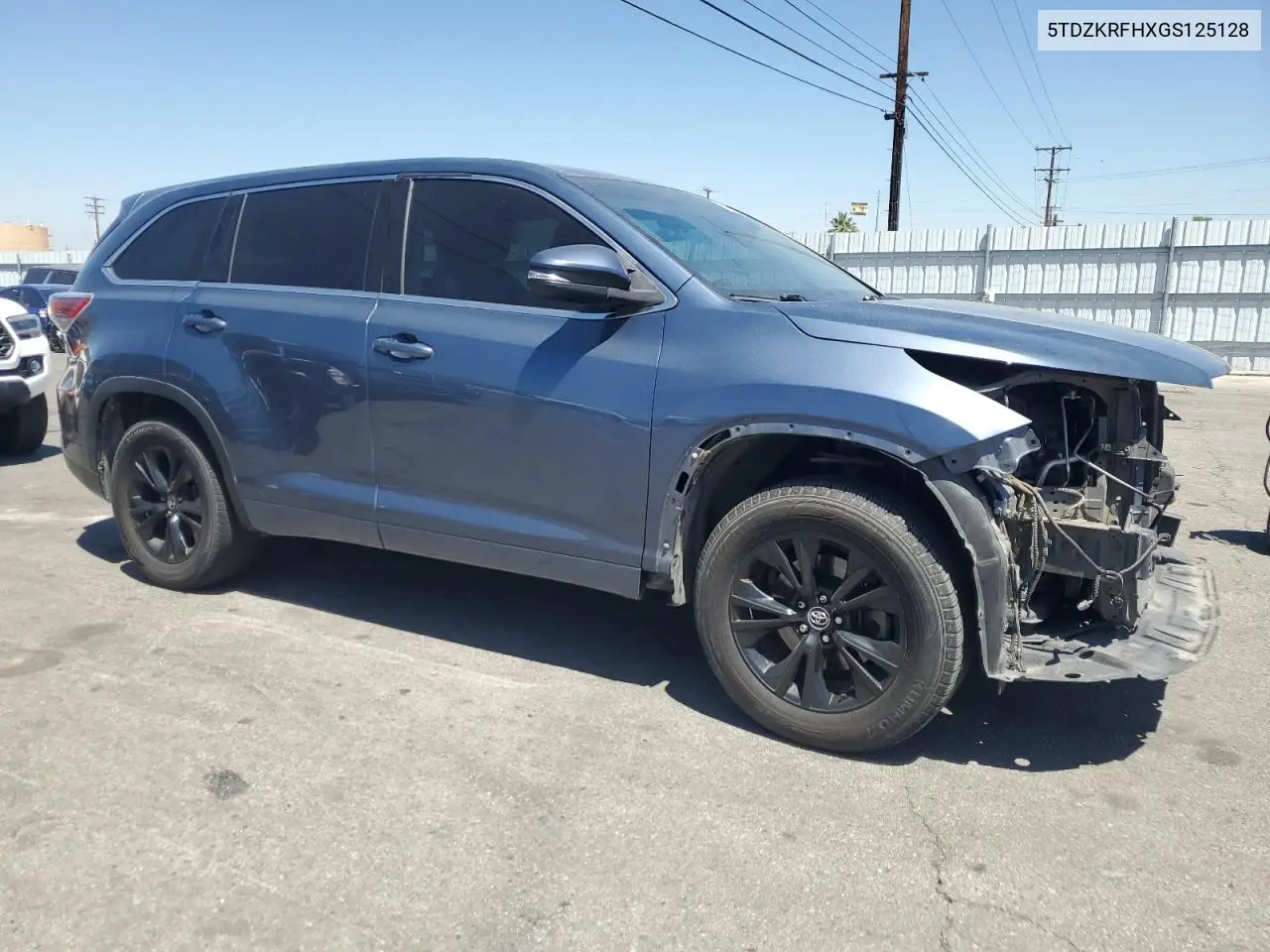 2016 Toyota Highlander Le VIN: 5TDZKRFHXGS125128 Lot: 62958015