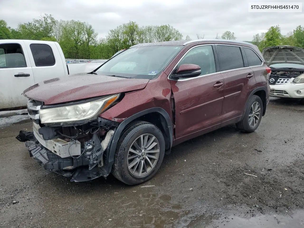 2017 Toyota Highlander Se VIN: 5TDJZRFH4HS451470 Lot: 56704815
