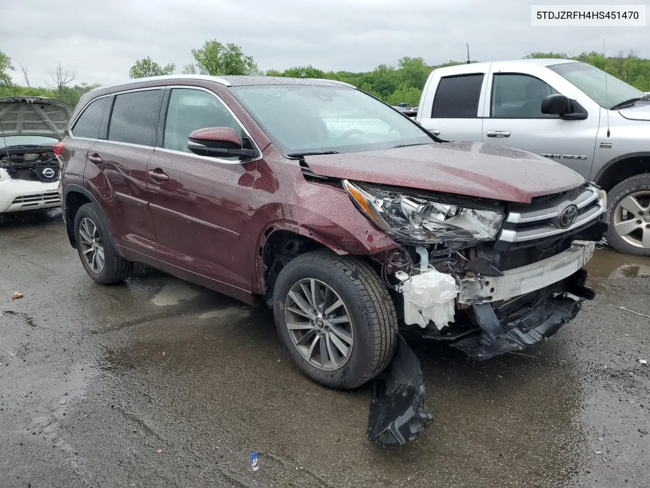 2017 Toyota Highlander Se VIN: 5TDJZRFH4HS451470 Lot: 56704815