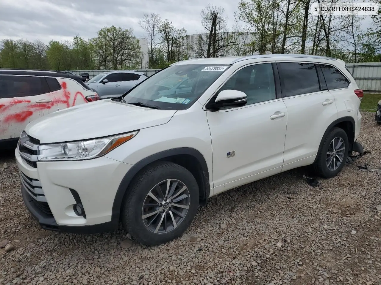 2017 Toyota Highlander Se VIN: 5TDJZRFHXHS424838 Lot: 56729855
