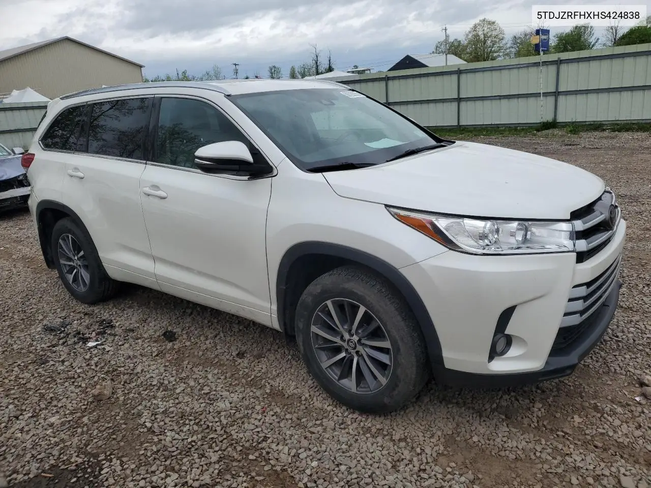 2017 Toyota Highlander Se VIN: 5TDJZRFHXHS424838 Lot: 56729855