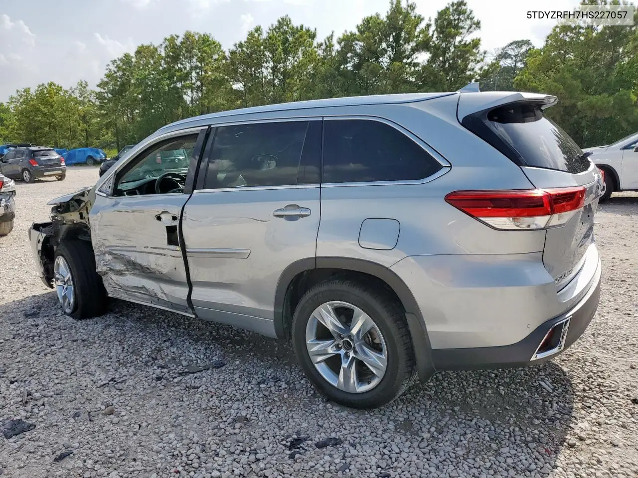 2017 Toyota Highlander Limited VIN: 5TDYZRFH7HS227057 Lot: 62647515