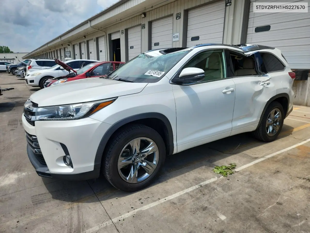 2017 Toyota Highlander Limited VIN: 5TDYZRFH1HS227670 Lot: 62749185