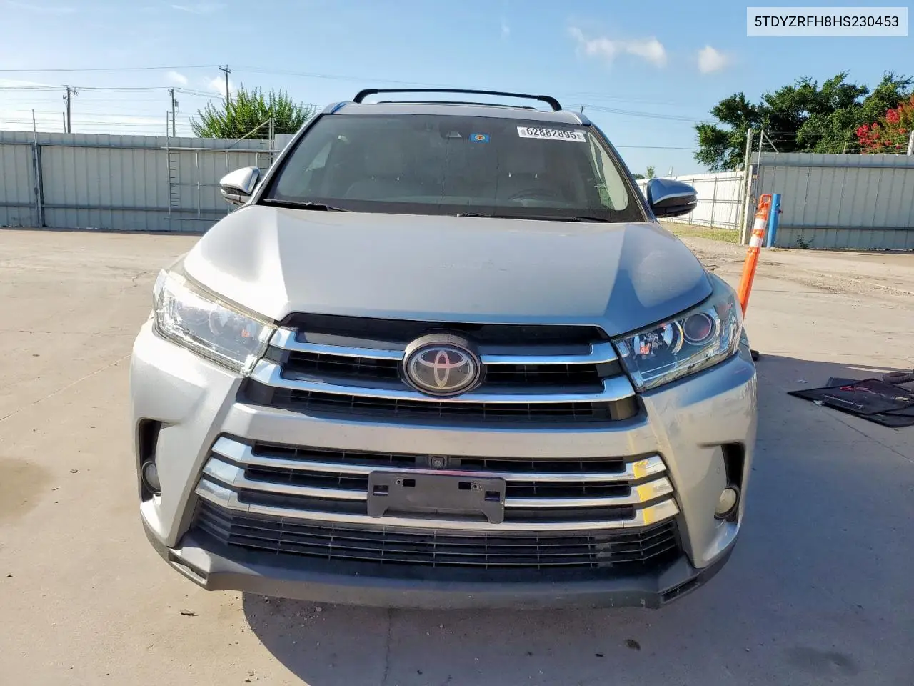 2017 Toyota Highlander Limited VIN: 5TDYZRFH8HS230453 Lot: 62882895