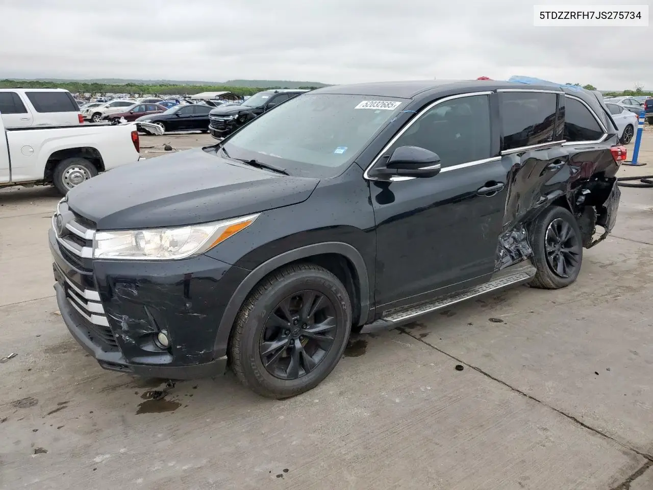 2018 Toyota Highlander Le VIN: 5TDZZRFH7JS275734 Lot: 52032685