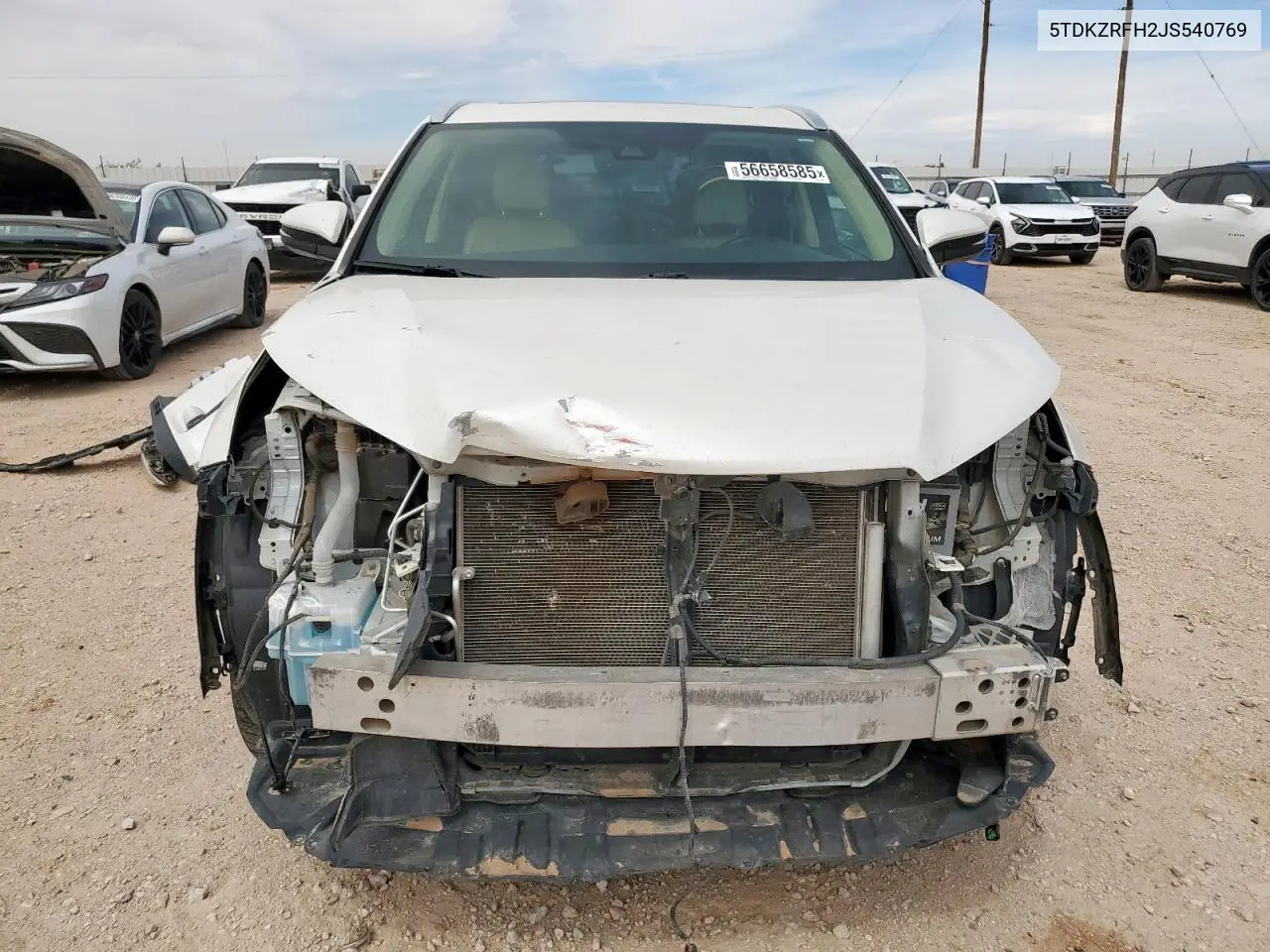 2018 Toyota Highlander Se VIN: 5TDKZRFH2JS540769 Lot: 56658585