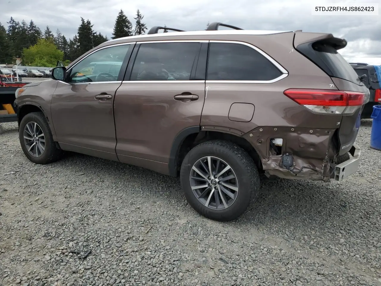 2018 Toyota Highlander Se VIN: 5TDJZRFH4JS862423 Lot: 56852735