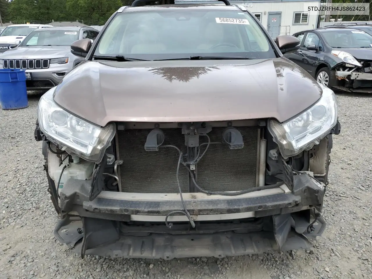 2018 Toyota Highlander Se VIN: 5TDJZRFH4JS862423 Lot: 56852735