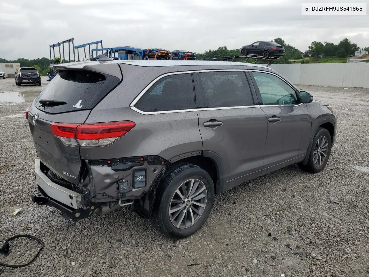 2018 Toyota Highlander Se VIN: 5TDJZRFH9JS541865 Lot: 61850465
