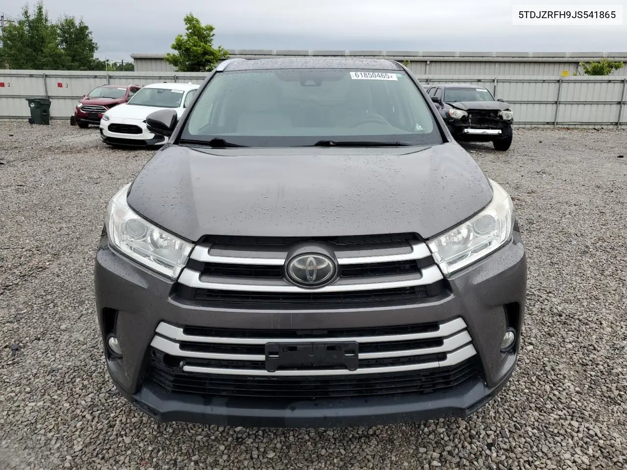 2018 Toyota Highlander Se VIN: 5TDJZRFH9JS541865 Lot: 61850465