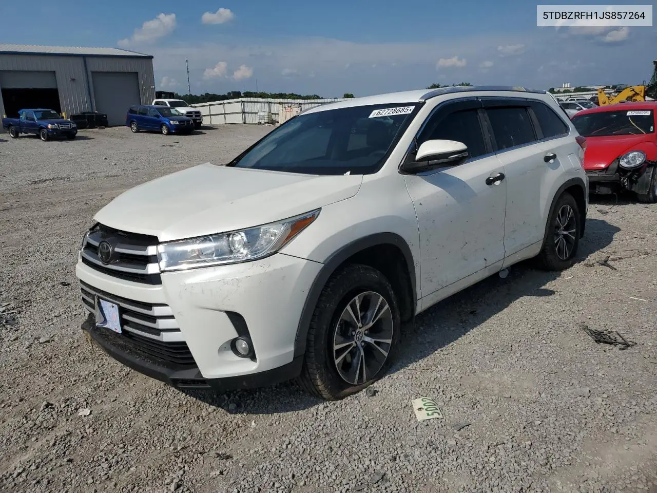 2018 Toyota Highlander Le VIN: 5TDBZRFH1JS857264 Lot: 62728685