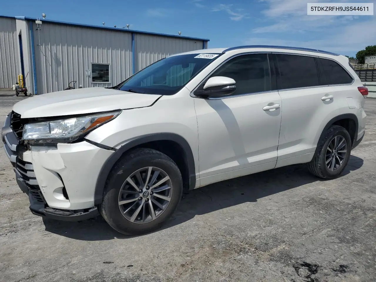 2018 Toyota Highlander Se VIN: 5TDKZRFH9JS544611 Lot: 63119835
