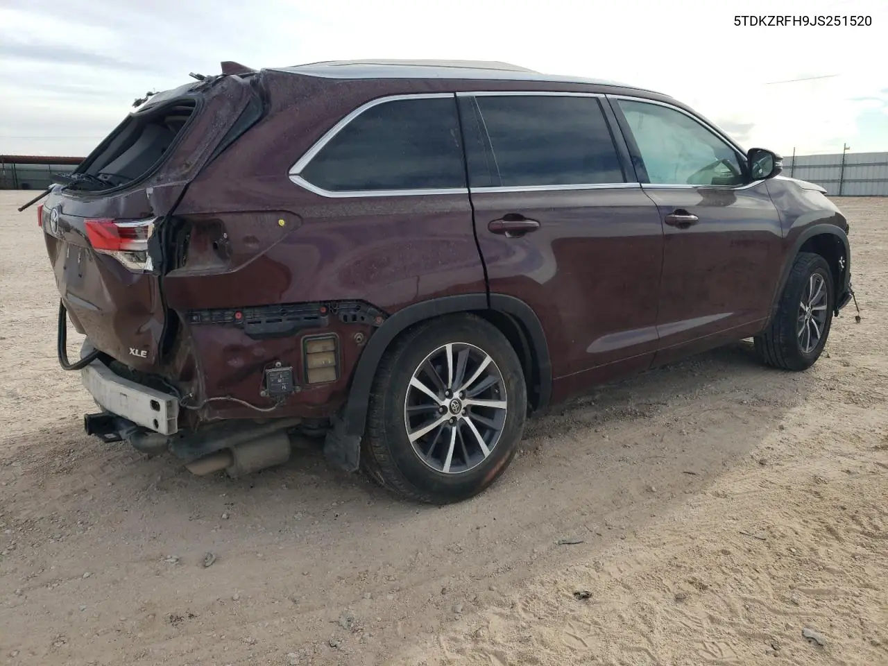 2018 Toyota Highlander Se VIN: 5TDKZRFH9JS251520 Lot: 80555354