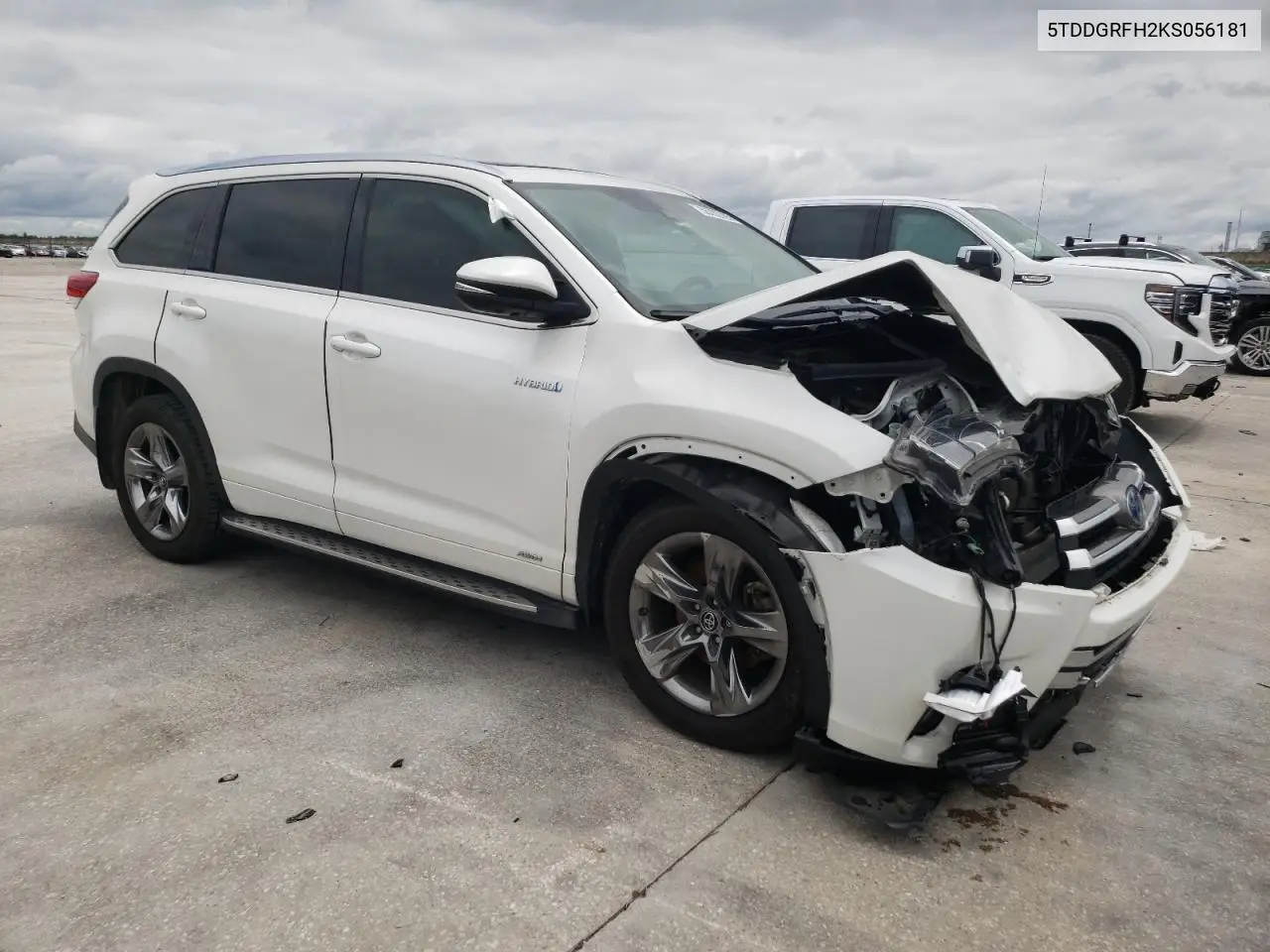 5tddgrfh2ks056181 5TDDGRFH2KS056181 2019 Toyota Highlander Hybrid Limited