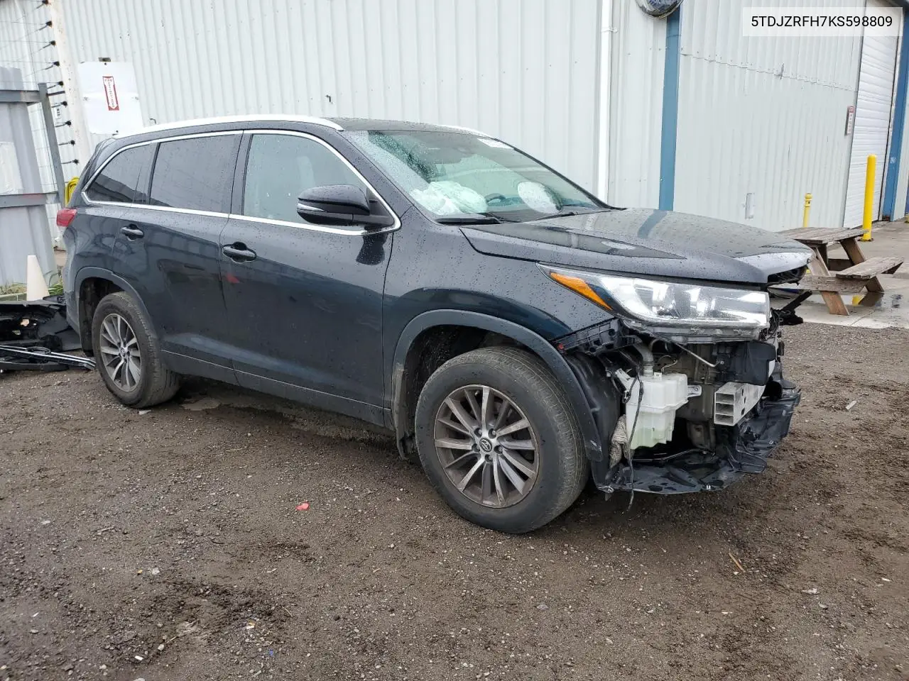 2019 Toyota Highlander Se VIN: 5TDJZRFH7KS598809 Lot: 56323355
