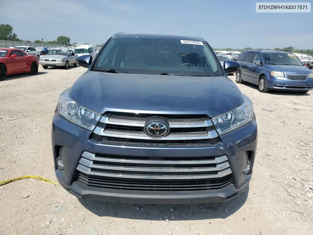 2019 Toyota Highlander Limited VIN: 5TDYZRFH1KS317571 Lot: 56757035