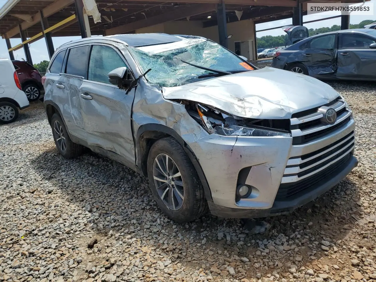 2019 Toyota Highlander Se VIN: 5TDKZRFH7KS559853 Lot: 57116675