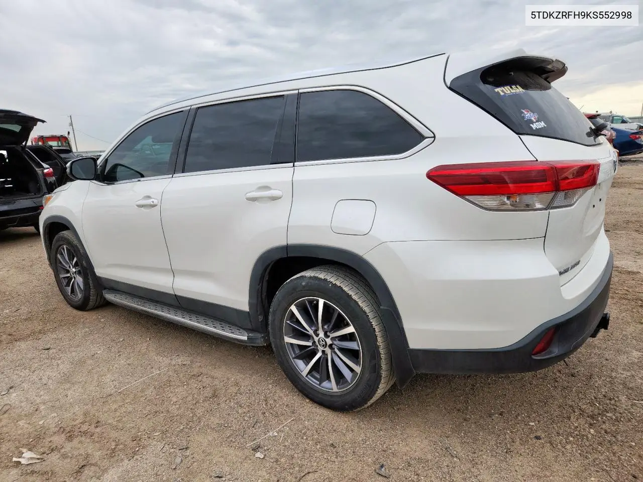 2019 Toyota Highlander Se VIN: 5TDKZRFH9KS552998 Lot: 61978895