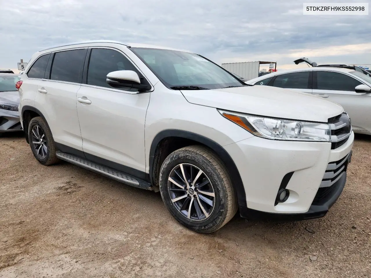 2019 Toyota Highlander Se VIN: 5TDKZRFH9KS552998 Lot: 61978895