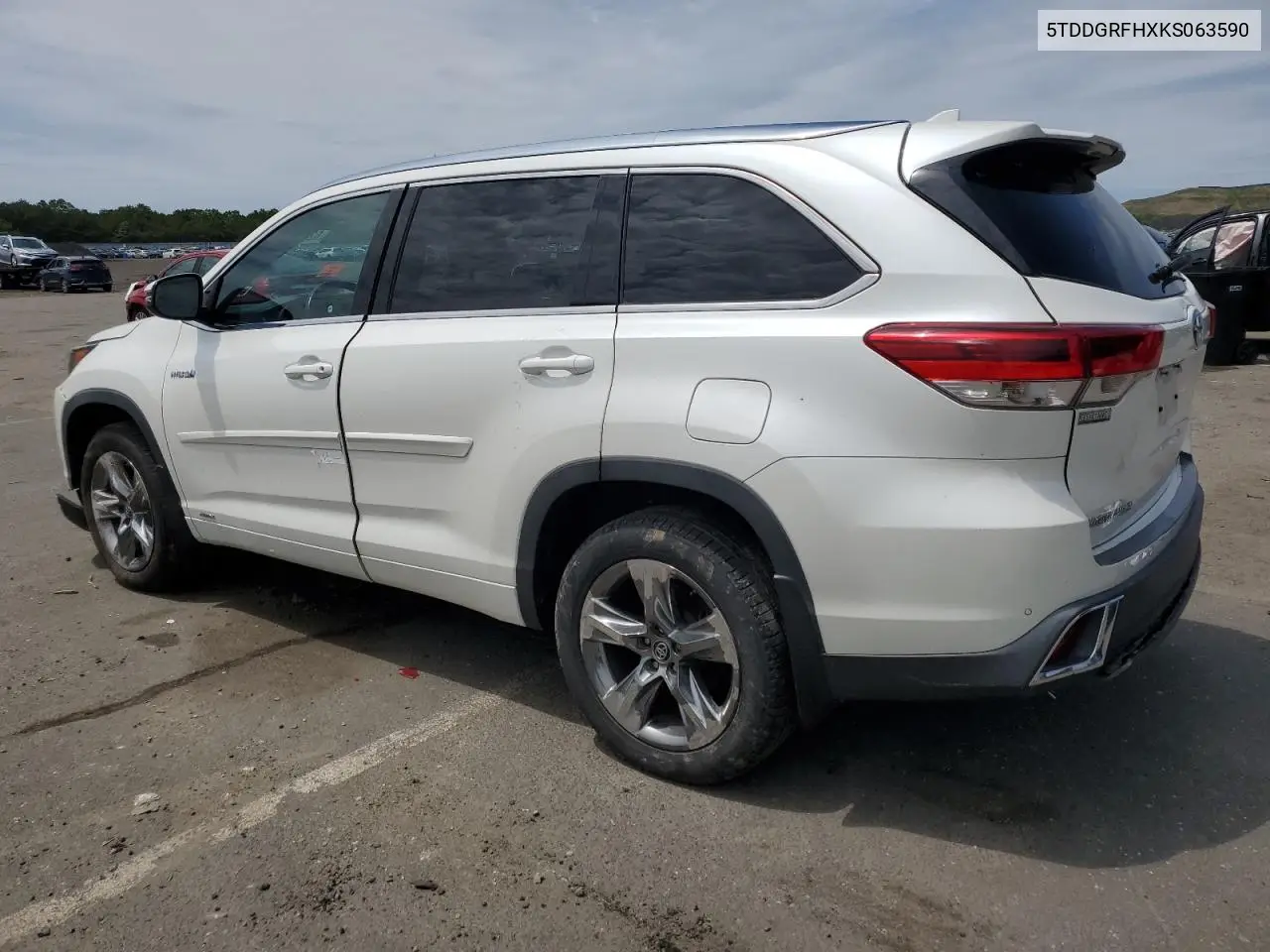 2019 Toyota Highlander Hybrid Limited VIN: 5TDDGRFHXKS063590 Lot: 62165265