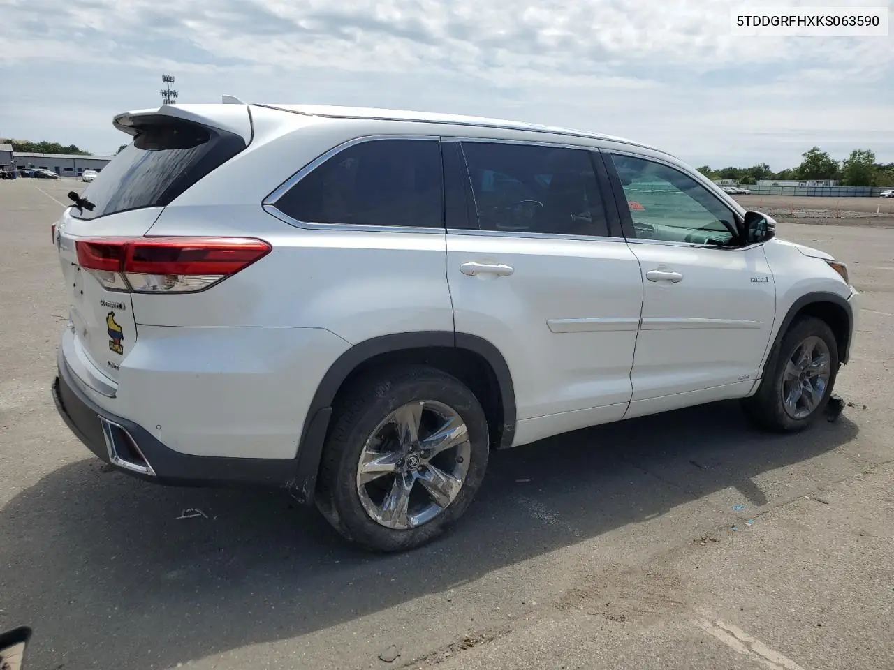 2019 Toyota Highlander Hybrid Limited VIN: 5TDDGRFHXKS063590 Lot: 62165265