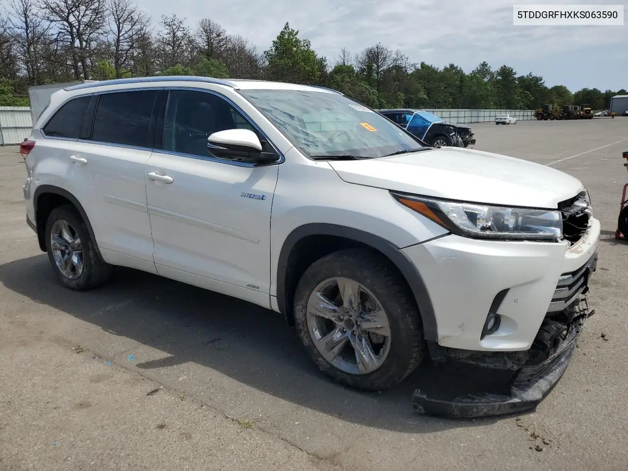 2019 Toyota Highlander Hybrid Limited VIN: 5TDDGRFHXKS063590 Lot: 62165265