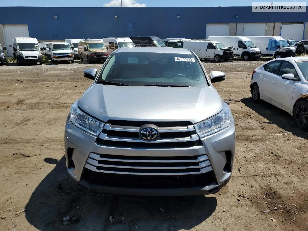 2019 Toyota Highlander Le VIN: 5TDZARFH1KS053120 Lot: 62933335