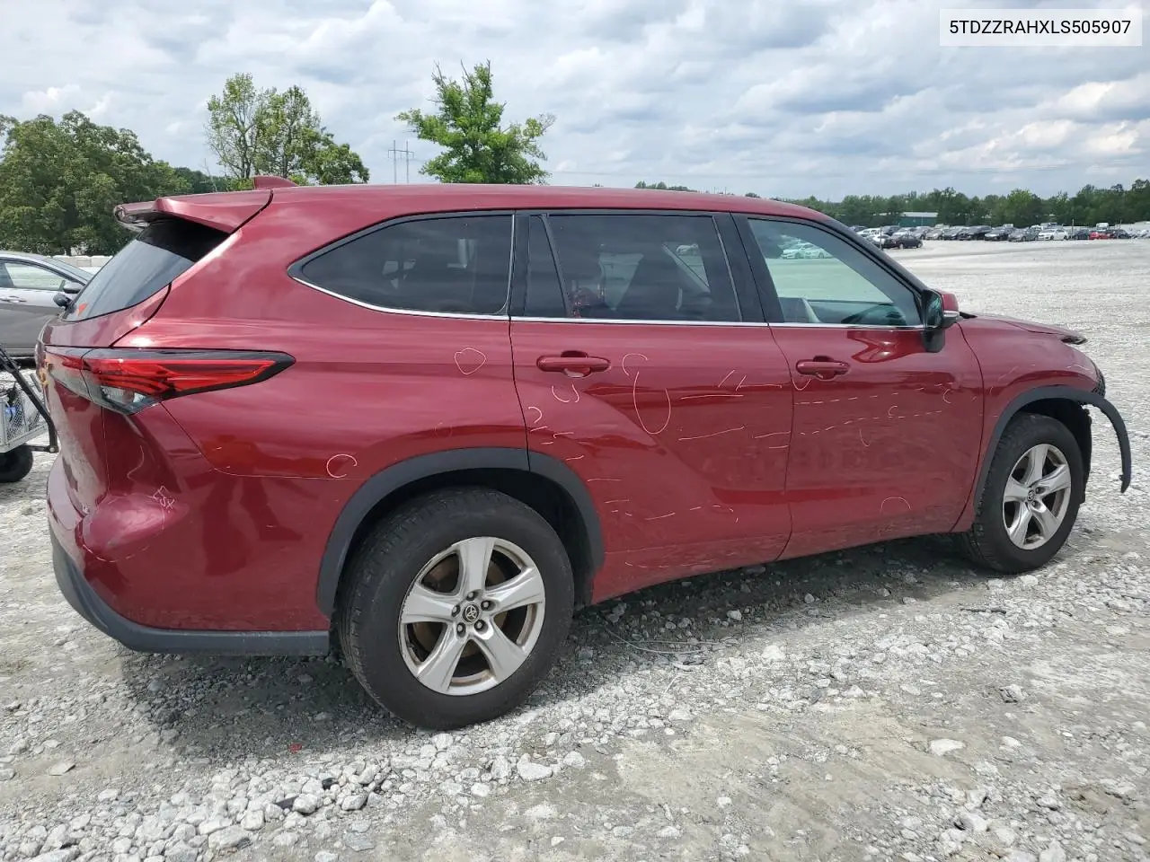 2020 Toyota Highlander L VIN: 5TDZZRAHXLS505907 Lot: 56781975