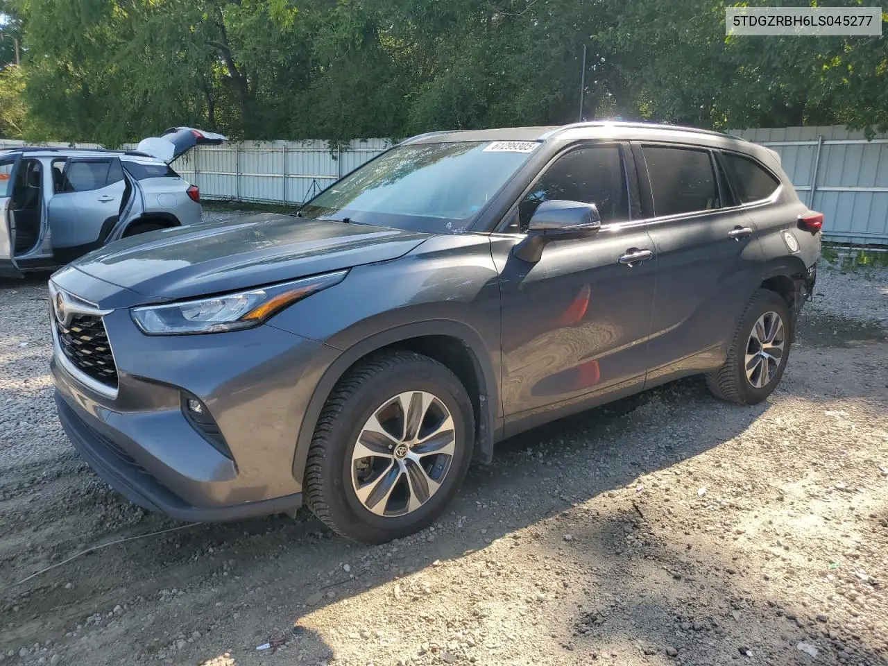 2020 Toyota Highlander Xle VIN: 5TDGZRBH6LS045277 Lot: 61299305