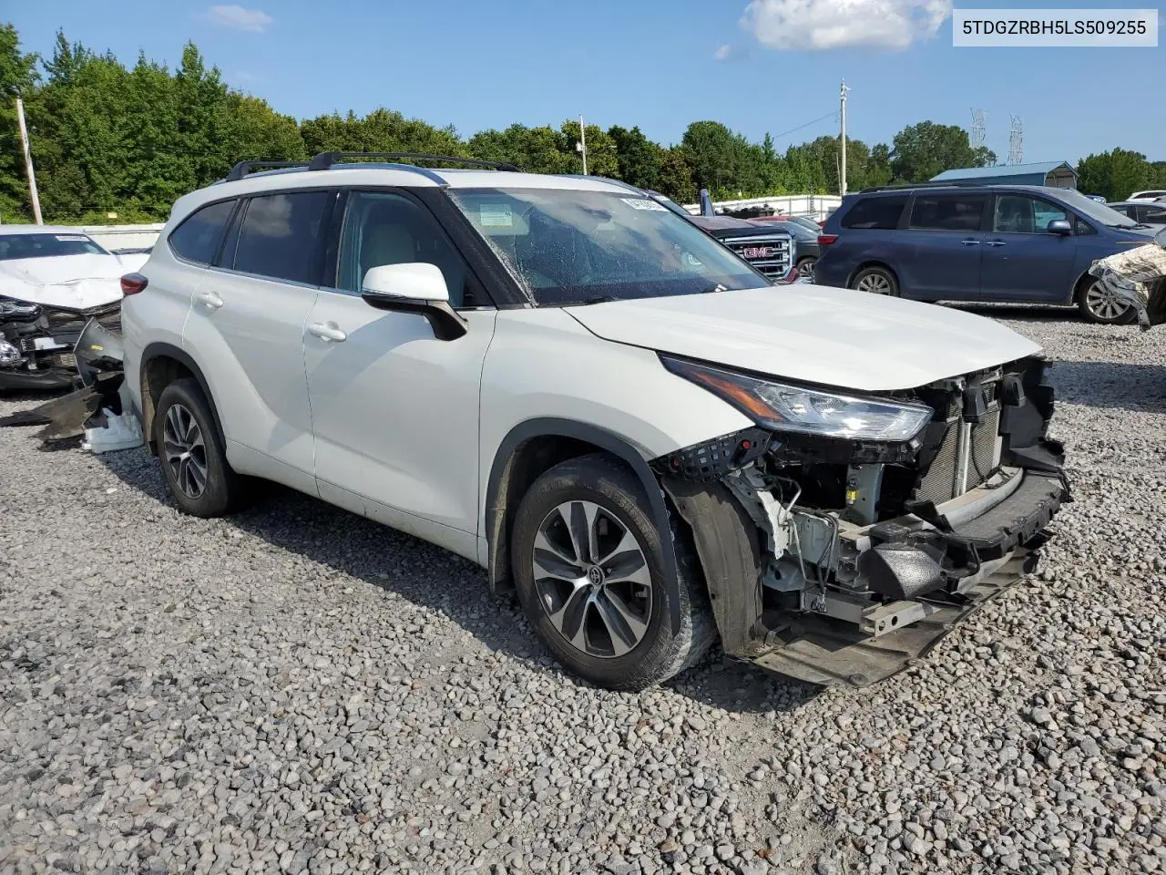 2020 Toyota Highlander Xle VIN: 5TDGZRBH5LS509255 Lot: 64183815