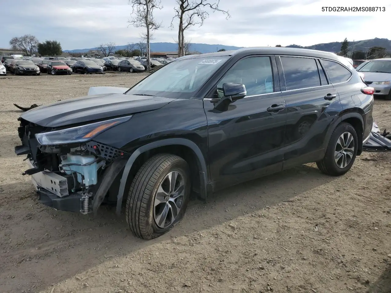 2021 Toyota Highlander Xle VIN: 5TDGZRAH2MS088713 Lot: 46688975
