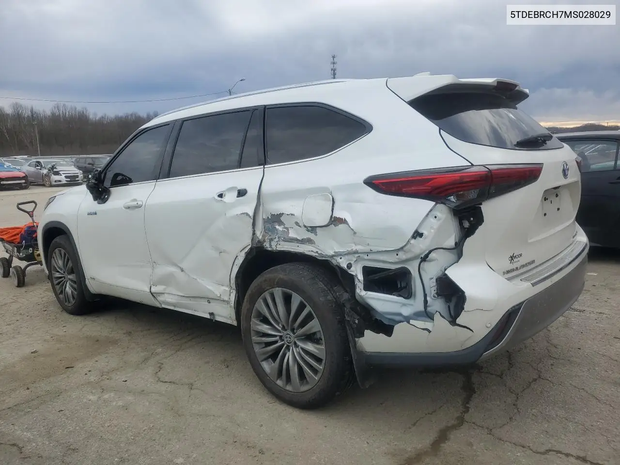 2021 Toyota Highlander Hybrid Platinum VIN: 5TDEBRCH7MS028029 Lot: 46925905