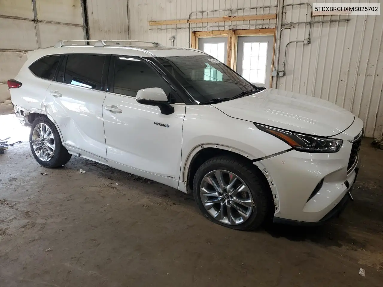2021 Toyota Highlander Hybrid Limited VIN: 5TDXBRCHXMS025702 Lot: 53231575