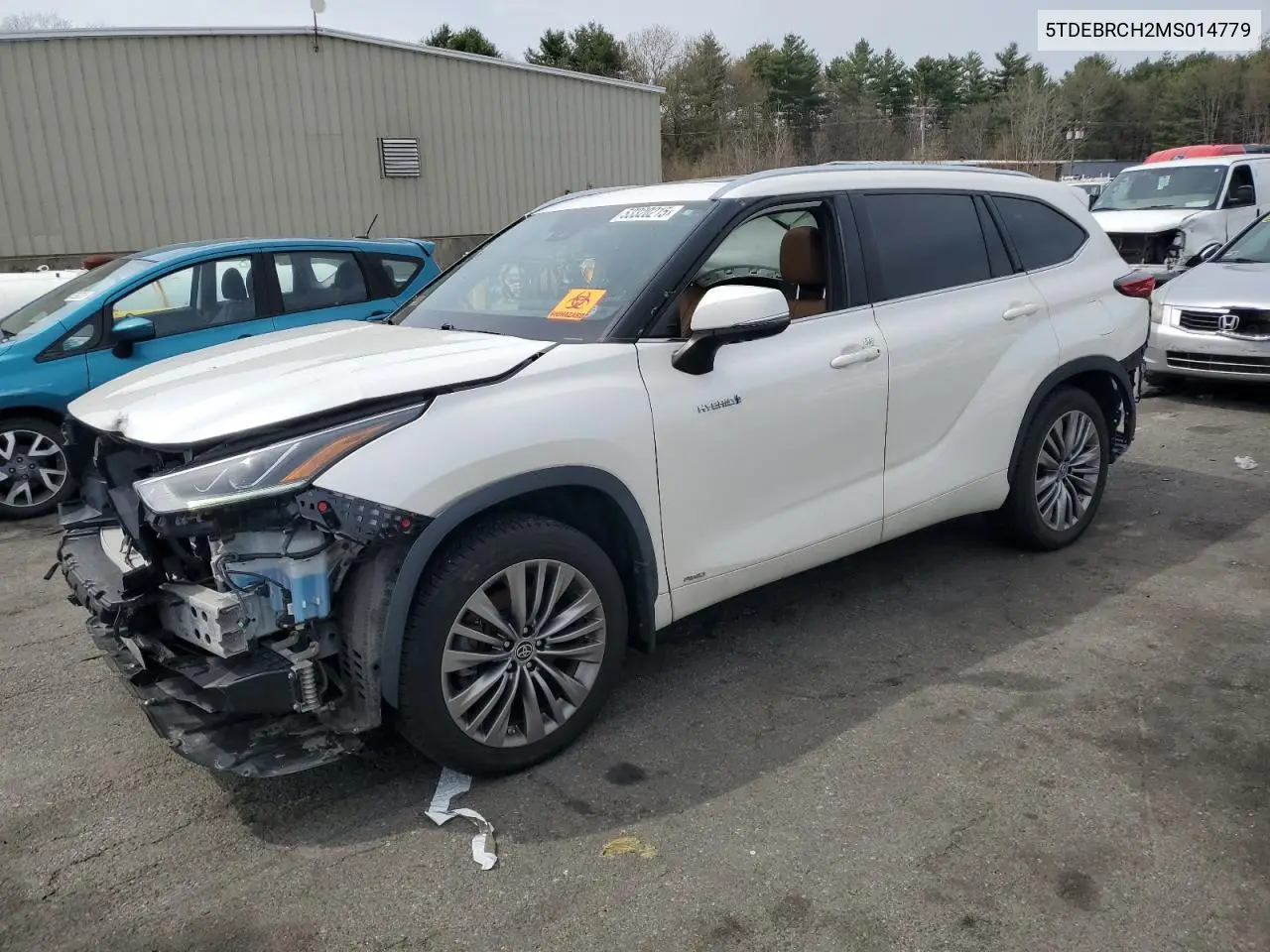 2021 Toyota Highlander Hybrid Platinum VIN: 5TDEBRCH2MS014779 Lot: 53320215