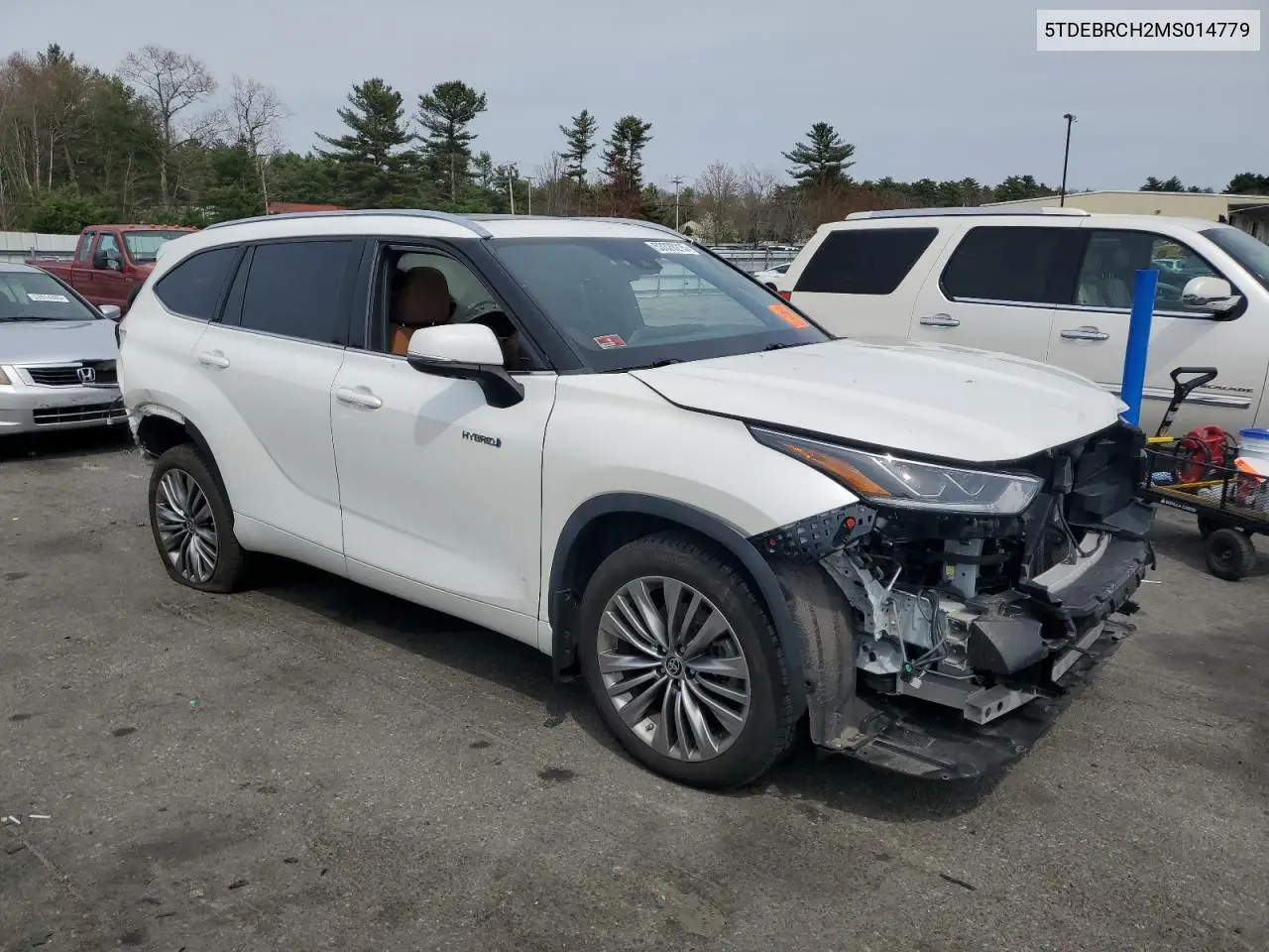 2021 Toyota Highlander Hybrid Platinum VIN: 5TDEBRCH2MS014779 Lot: 53320215