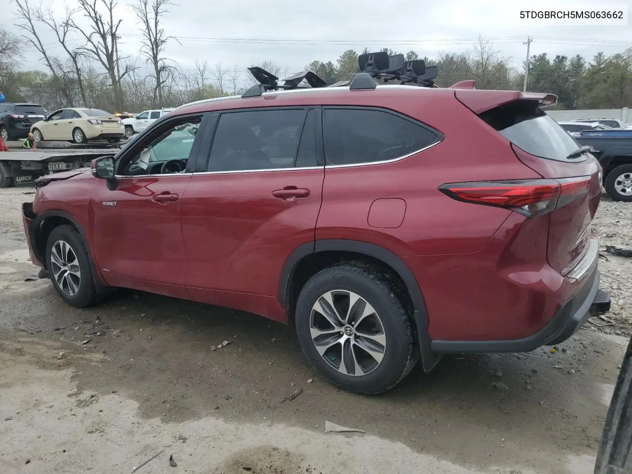 2021 Toyota Highlander Hybrid Xle VIN: 5TDGBRCH5MS063662 Lot: 55585035