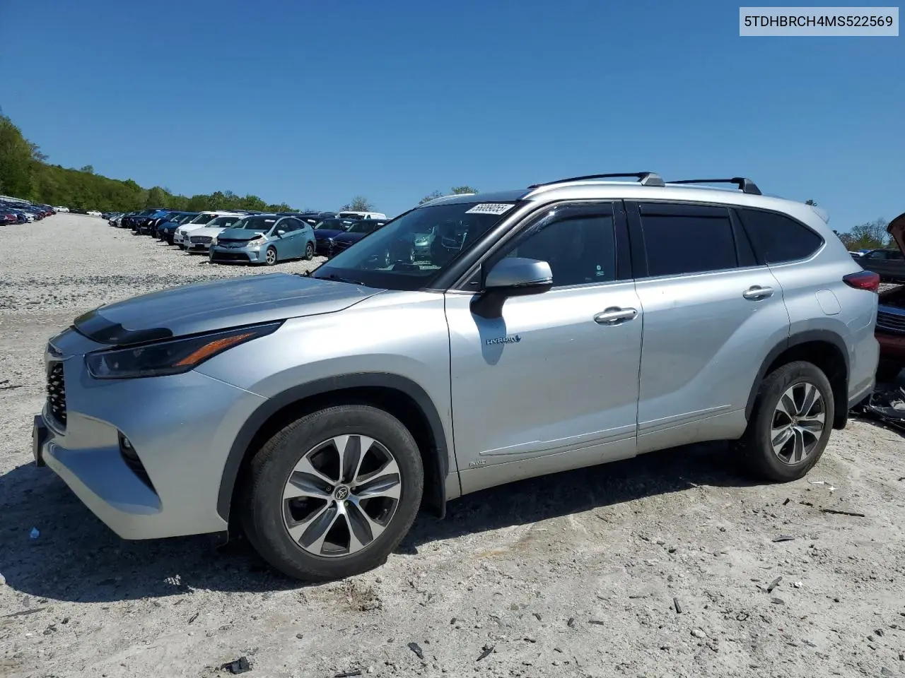 2021 Toyota Highlander Hybrid Xle VIN: 5TDHBRCH4MS522569 Lot: 56089055